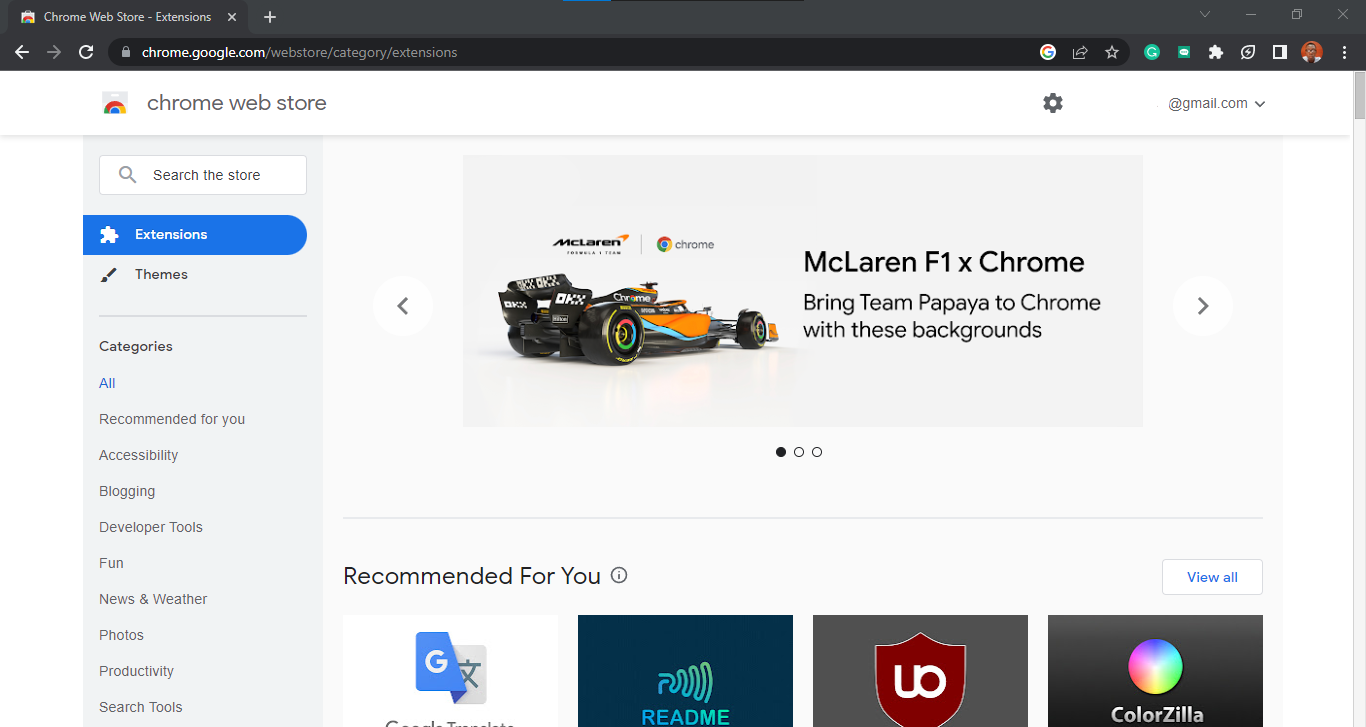 Chrome Web Store, Software