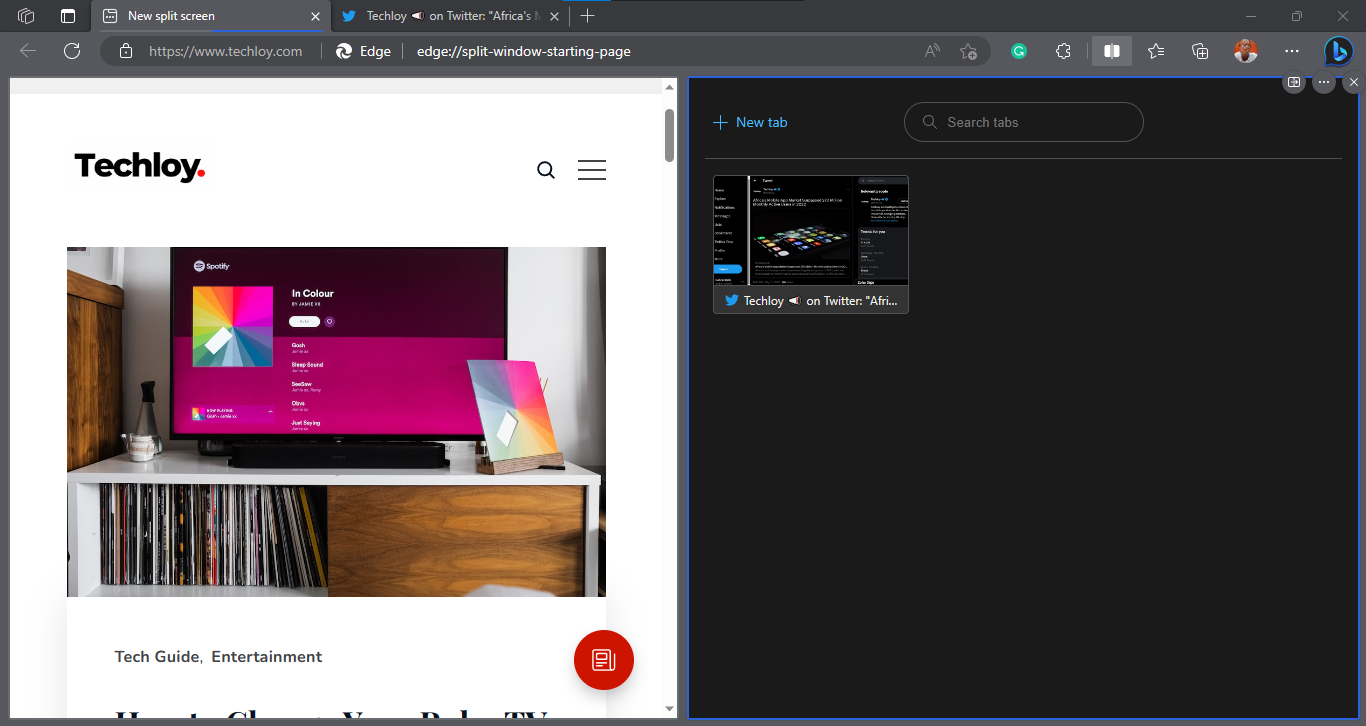 Microsoft Edge has got a new Split Screen feature to open two sites in a  single window