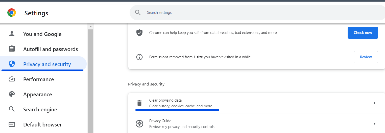 clear browsing data clear browsing data
