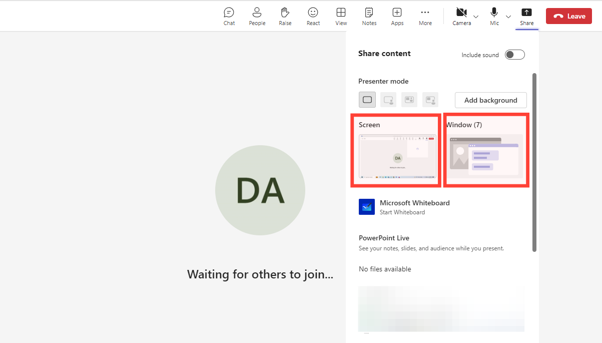 How to a Share Screen on Microsoft Teams