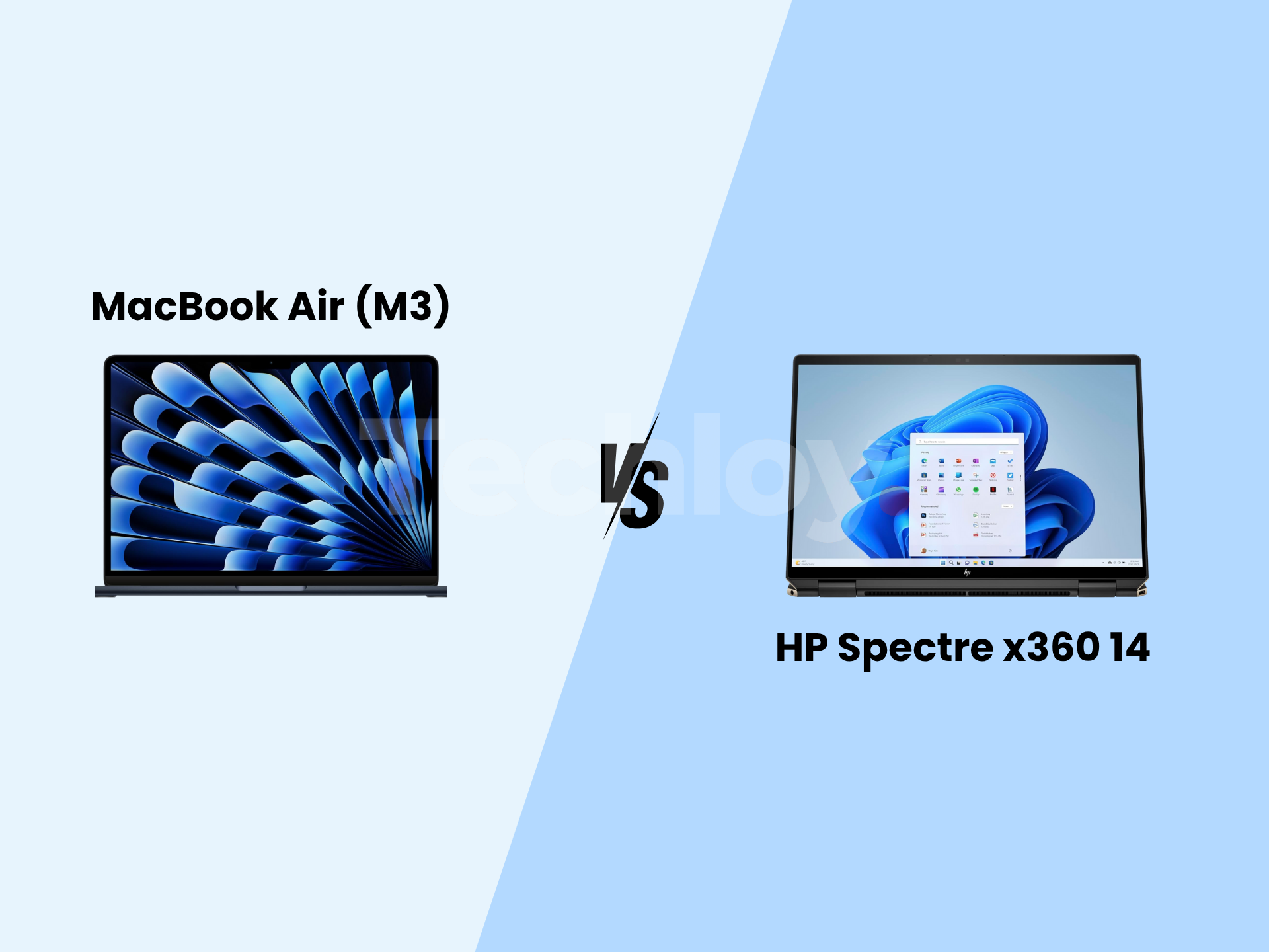 MacBook Air (M3) vs. HP Spectre x360 14