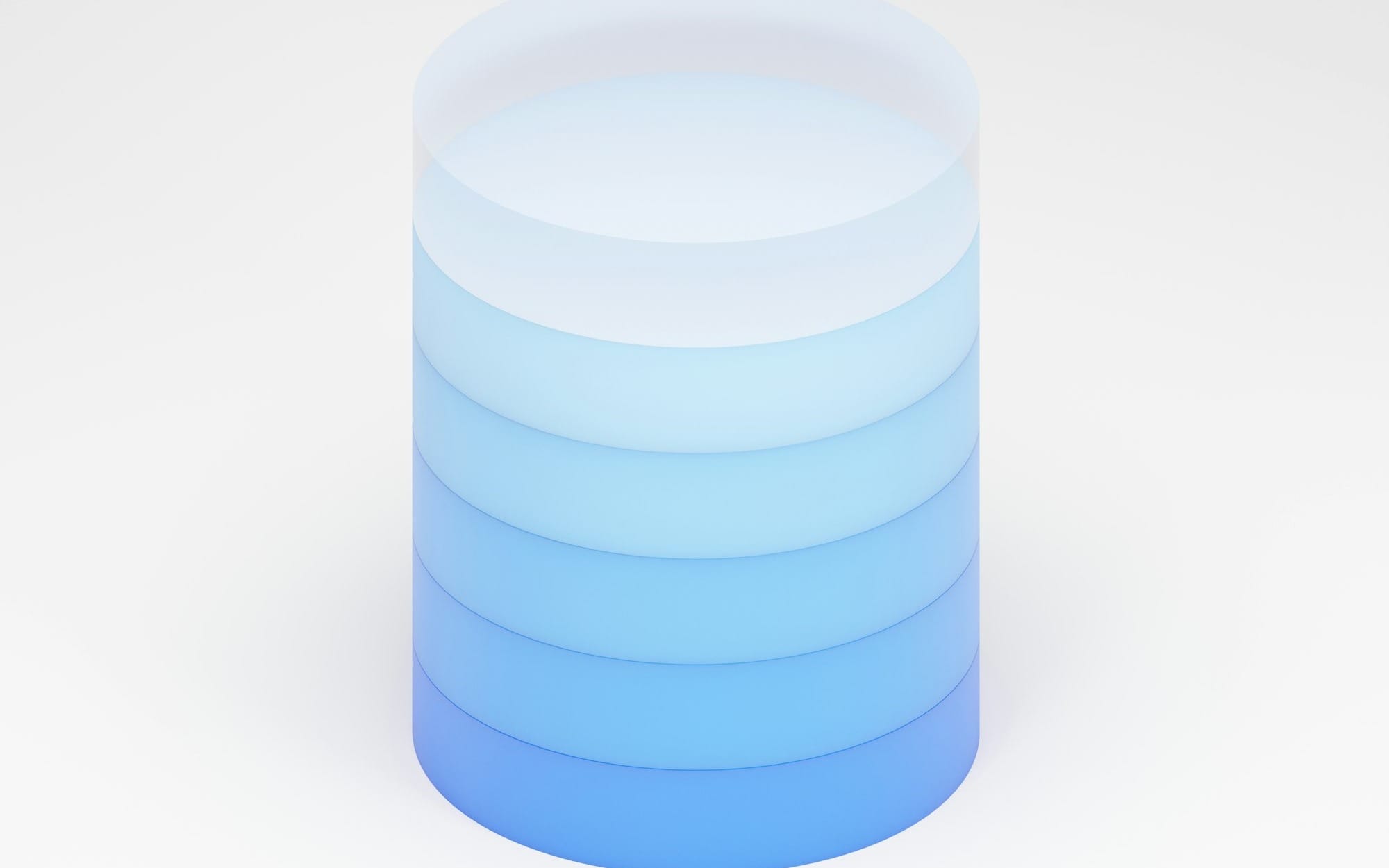 a stack of stacked blue and white plates