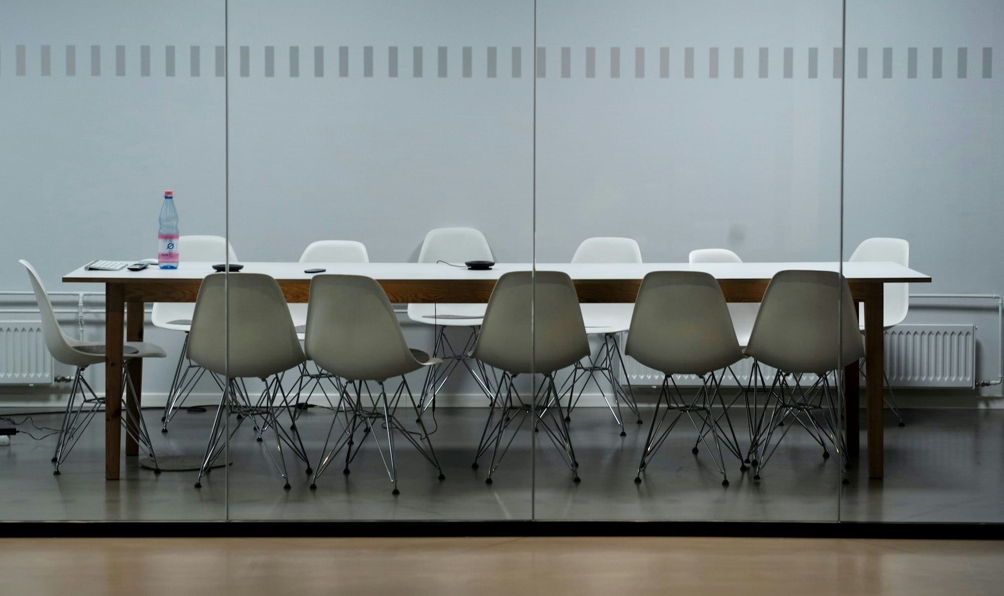 long table with Eiffel chair inside room