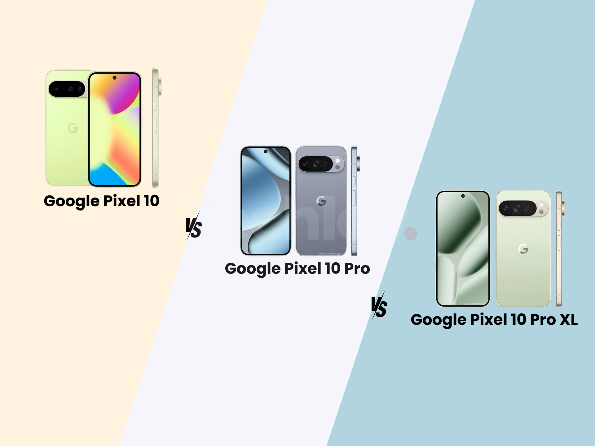Google Pixel 10 vs. Google Pixel 10 Pro vs. Google Pixel 10 Pro XL