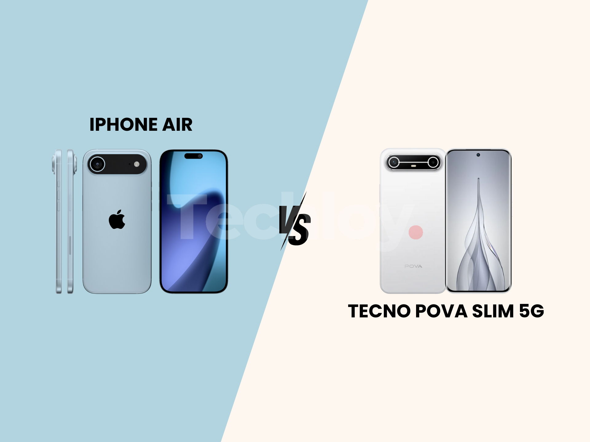 iPhone Air vs. Tecno Pova Slim 5G