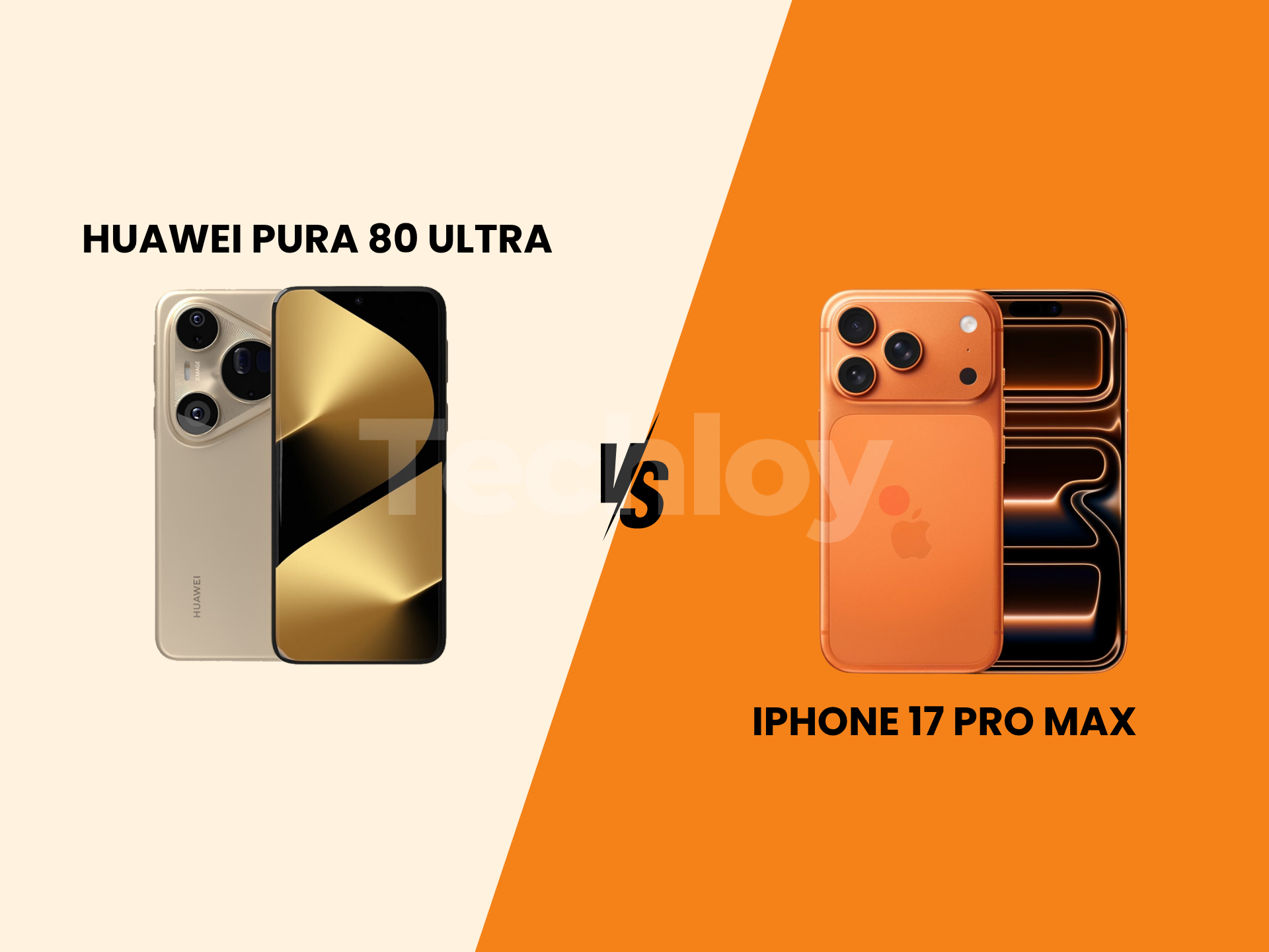 Huawei Pura 80 Ultra vs iPhone 17 Pro Max Comparison