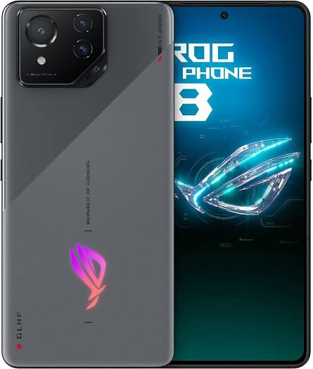 Front and back view of the ASUS ROG Phone 8