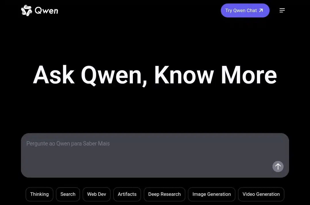 Qwen interface
