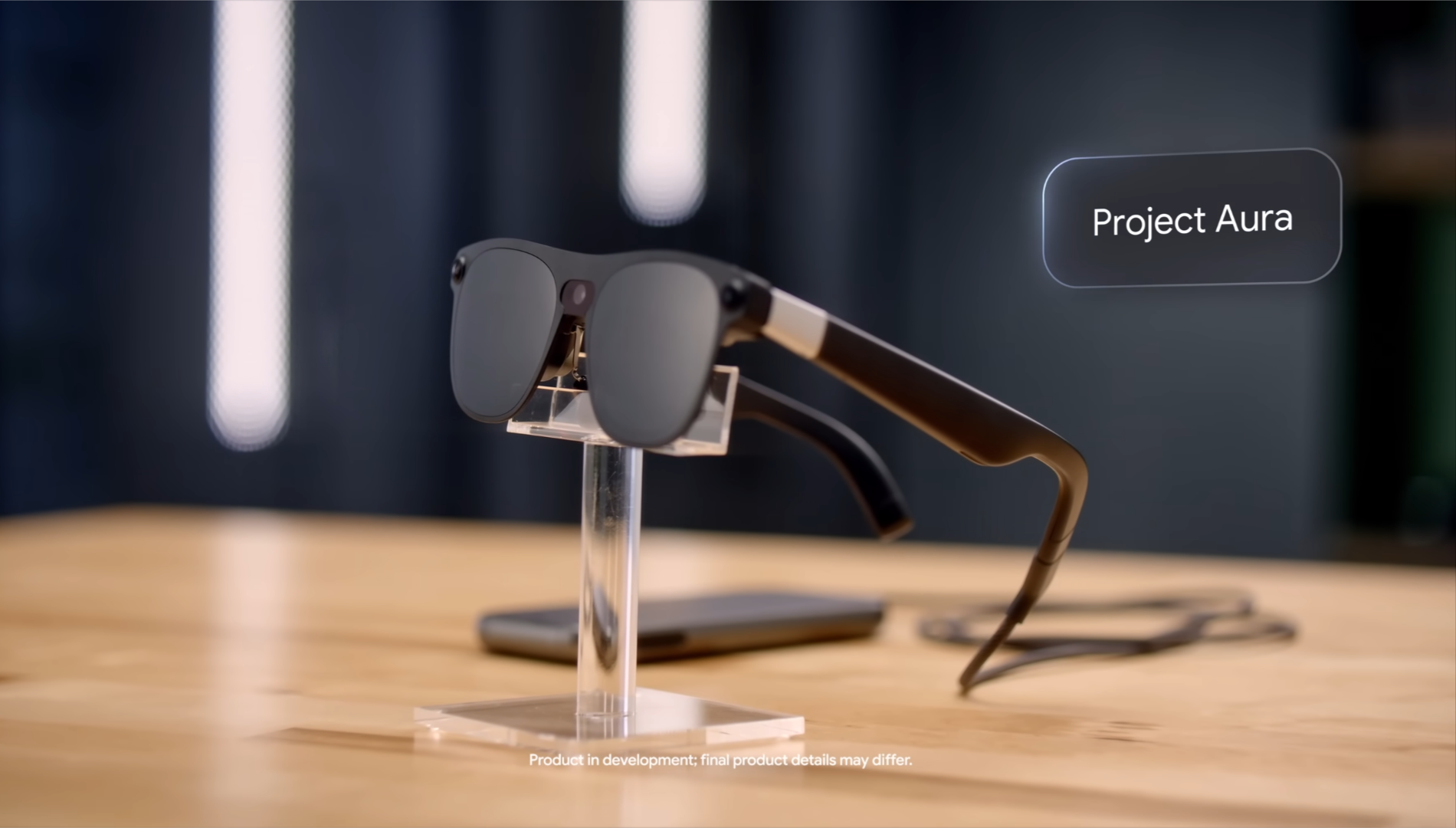 Project Aura glasses from Google on display