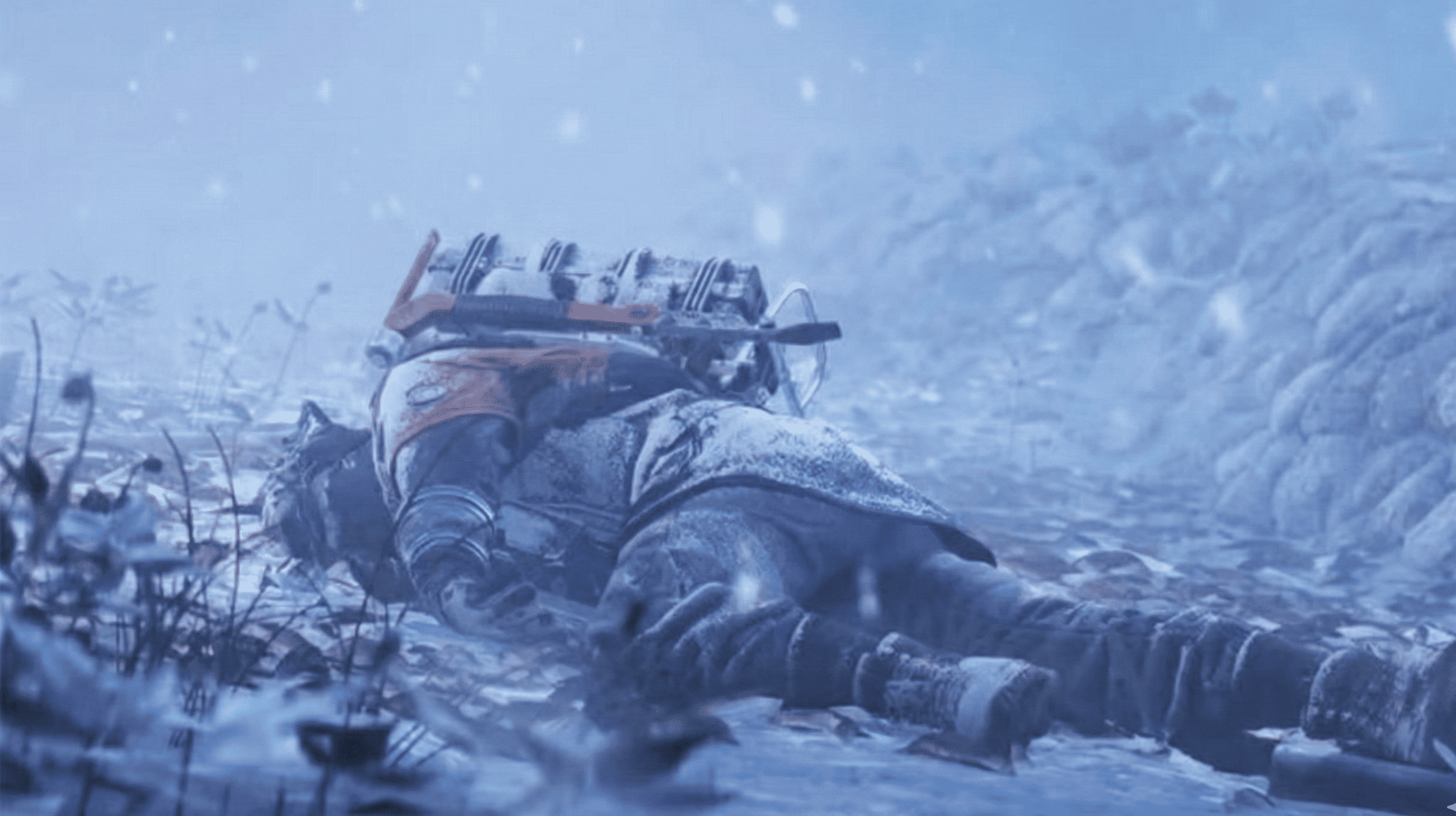 A raider succumbed to the elements in the new Snowfall map condition