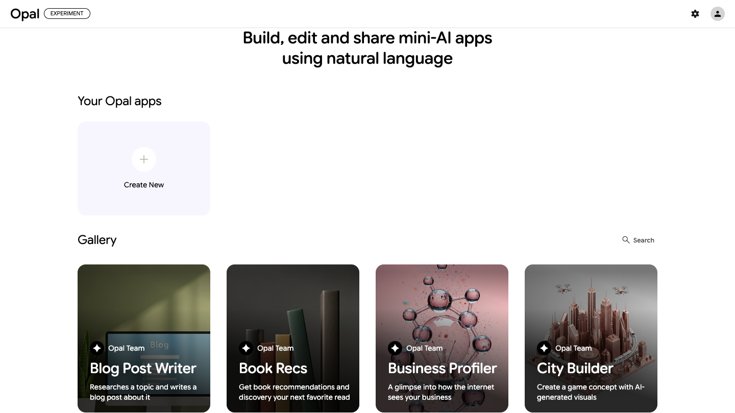 Opal Homepage, Image Credit: Techloy