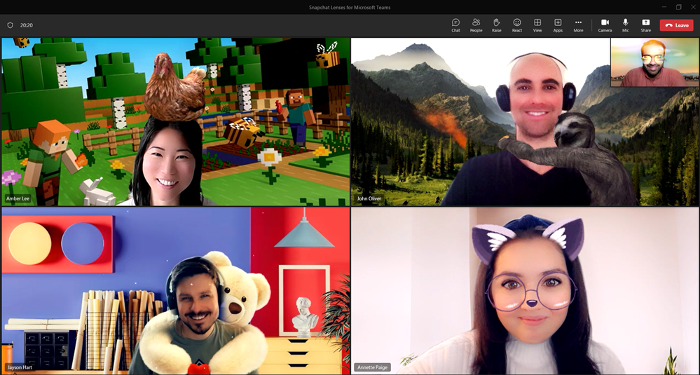 Microsoft Teams adds Snapchat Lenses for fun virtual meetings post image