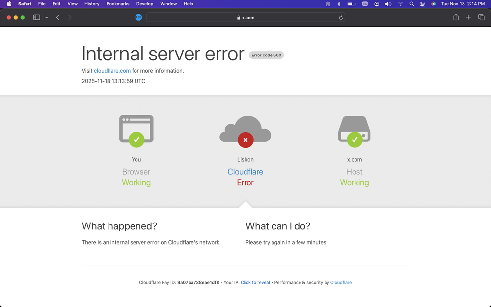 Cloudflare Internet Outage