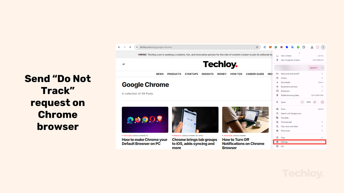 How to send "Do Not Track" request on the Chrome browser Post feature image