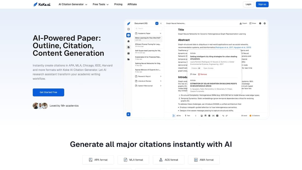 Key Features of Koke AI Citation Generator Post feature image
