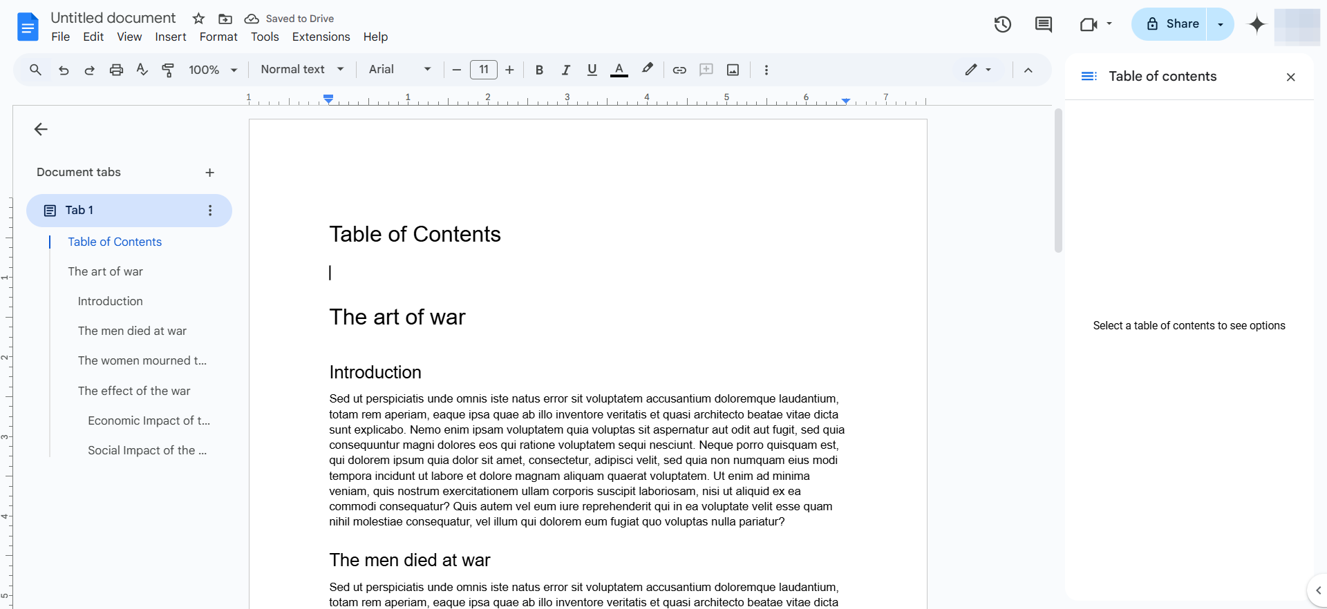 How to Create a Clickable Table of Contents in Google Docs