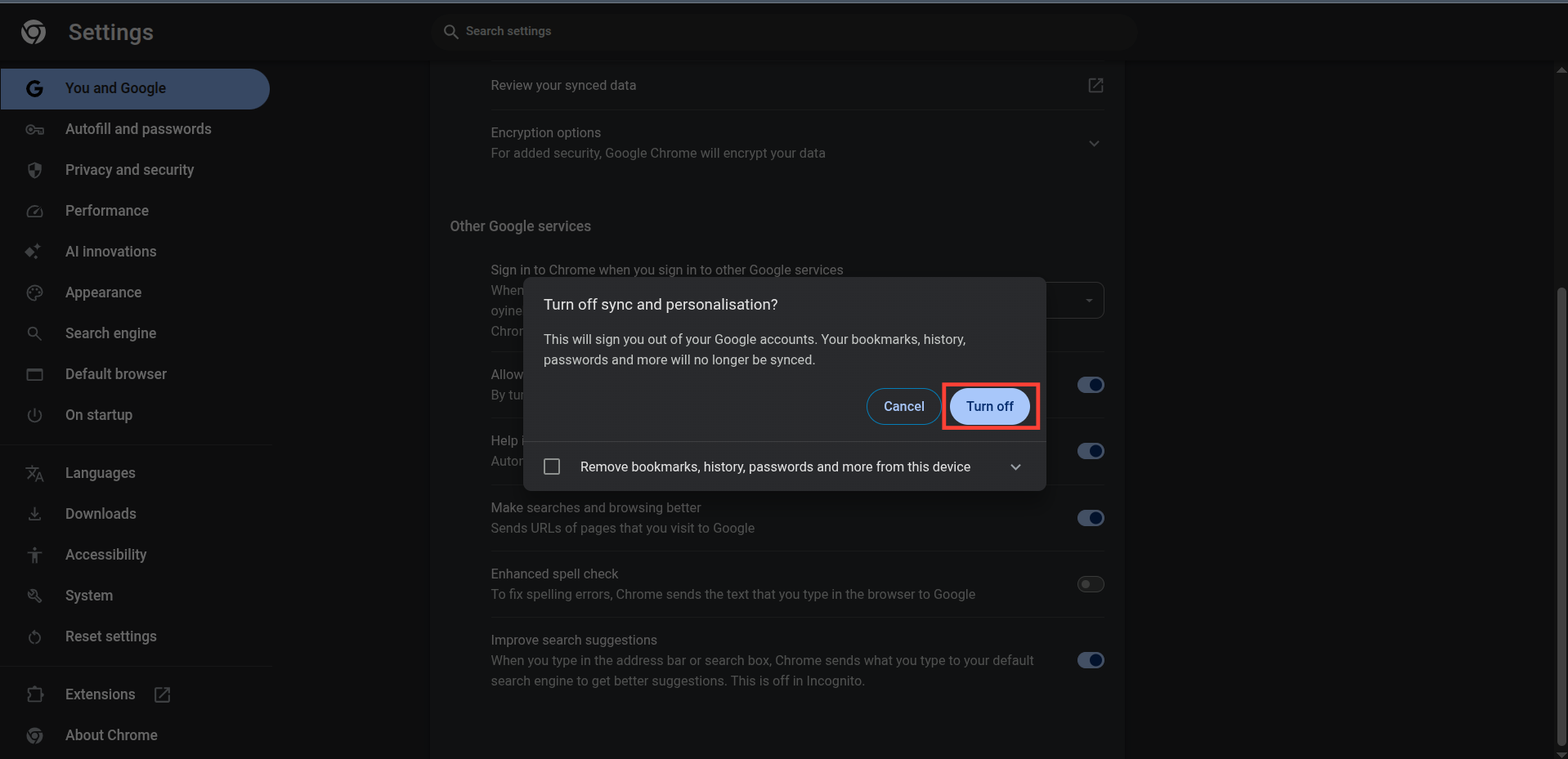 Disable Automatic Chrome Sign-In