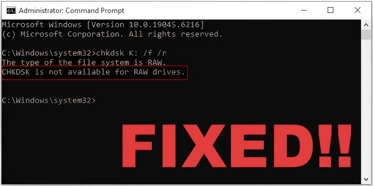 CHKDSK Is Not Available for RAW Drives? Here to Fix! Post feature image