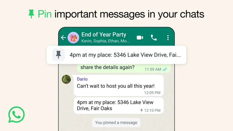 WhatsApp Introduces Message Pinning Feature and Other Top Product Updates post image
